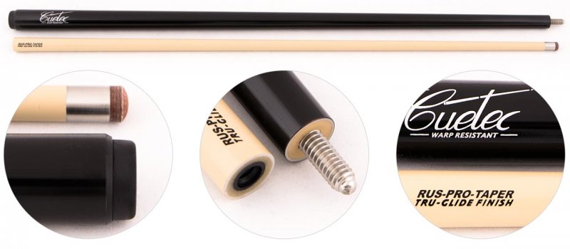 Кий для русского бильярда 2-pc "Cuetec Economy" (черный) Кий для русского бильярда 2-pc "Cuetec Economy" (черный)