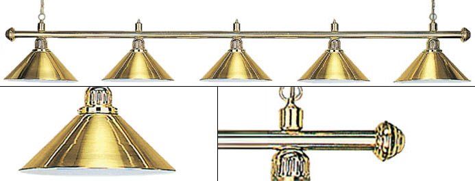 Лампа на пять плафонов «Elegance» (золотистая штанга, золотистый плафон D35см) Лампа на пять плафонов «Elegance» (золотистая штанга, золотистый плафон D35см)