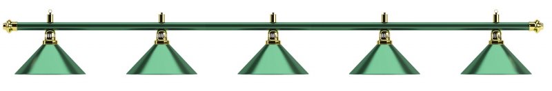 Лампа на пять плафонов «Allgreen» (зелёная штанга, зелёный плафон D35см) Лампа на пять плафонов «Allgreen» (зелёная штанга, зелёный плафон D35см)