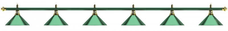 Лампа на шесть плафонов «Allgreen» (зелёная штанга, зелёный плафон D35см) Лампа на шесть плафонов «Allgreen» (зелёная штанга, зелёный плафон D35см)