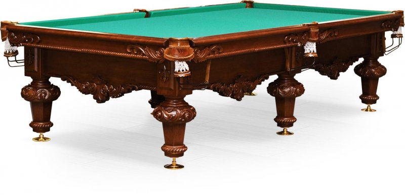 Бильярдный стол для русского бильярда "Rococo" 10 ф (орех пекан) Бильярдный стол для русского бильярда "Rococo" 10 ф (орех пекан)