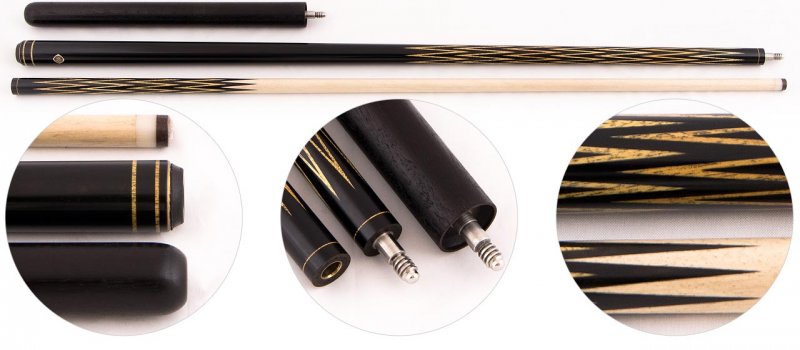 Кий для русского бильярда 2-pc "Элит" (эбен, мовинго, граб) корона 8-и перьевая Кий для русского бильярда 2-pc "Элит" (эбен, мовинго, граб) корона 8-и перьевая