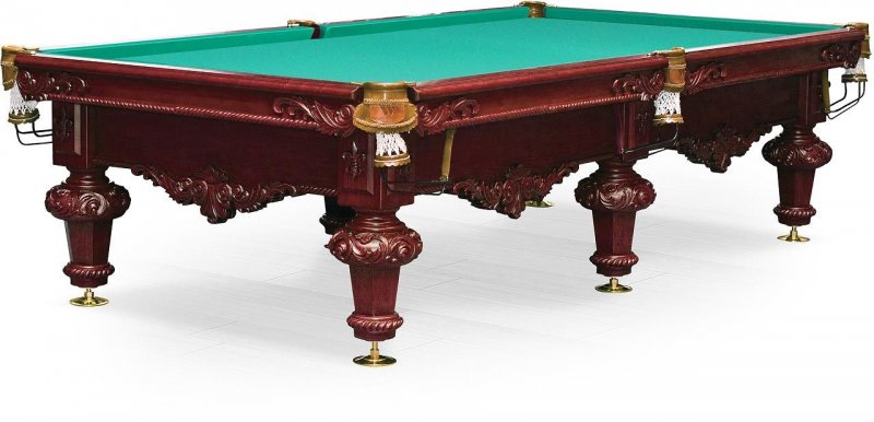 Бильярдный стол для русского бильярда «Rococo» 10 ф (вишня) Бильярдный стол для русского бильярда «Rococo» 10 ф (вишня)