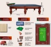 Бильярдный стол для пула "Маркиз" (9 футов, ольха, борт ясень, сланец 25мм)