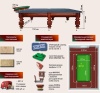 Бильярдный стол для русской пирамиды "Маркиз" (9 футов, ясень, сланец 25мм)