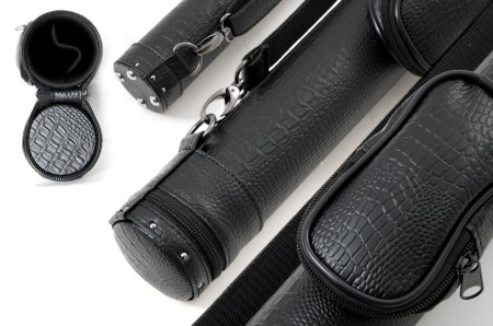 Тубус для кия "Action 1/1" (черный/кроко, 93 см, вн.разм 88 см, карман 13 см)