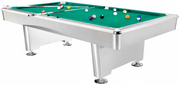 Бильярдный стол для пула "Dynamic Triumph" 7 ф (матово-белый) в комплекте, аксессуары + сукно