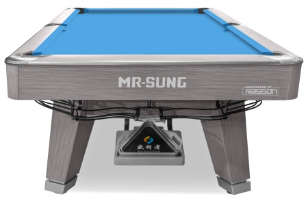 Стол / пул "Rasson Acurra" 9 ф (серый, сланец 25 мм) в комплекте с плитой, аксессуары + сукно