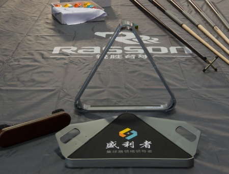 Стол / пул "Rasson Acurra" 9 ф (коричневый, сланец 25 мм) в комплекте с плитой, аксессуары + сукно