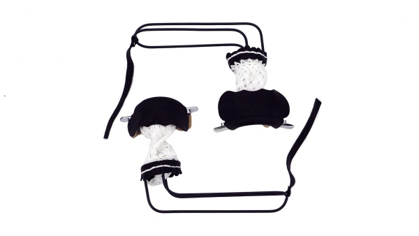 Комплект луз с выкатом RU-06-П, скоба - хром (лен, черная кожа, комбинированная) плетенка