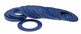 Кольцо декоративное для шафта упаковка 25 шт. (синее, 0.8мм, н/д 25мм, в/д 16мм)