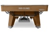 Стол / пул "Rasson Acurra" 9 ф (коричневый, сланец 25 мм) в комплекте с плитой, аксессуары + сукно