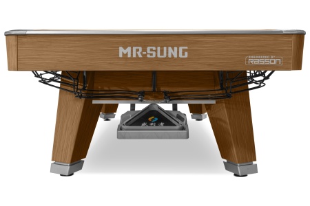 Стол / пул "Rasson Acurra" 9 ф (коричневый, сланец 25 мм) в комплекте с плитой, аксессуары + сукно