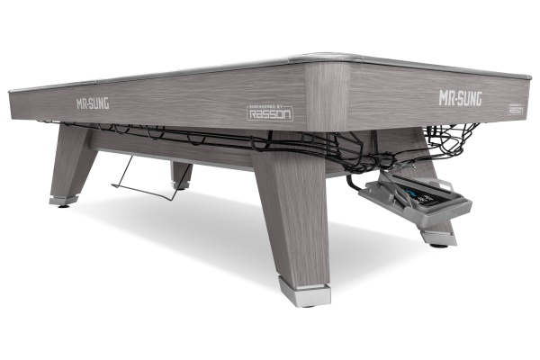 Стол / пул "Rasson Acurra" 9 ф (серый, сланец 25 мм) в комплекте с плитой, аксессуары + сукно