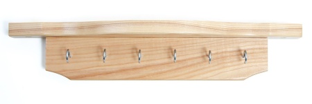 Киевница навесная из ясеня, с крюками (на 6 киев, цвет ясень)