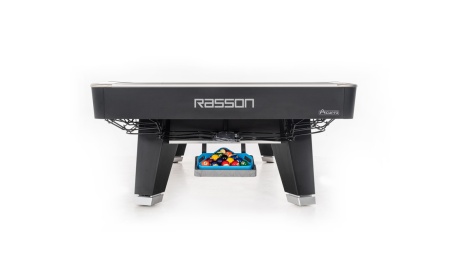 Стол / пул "Rasson Acurra" 9 ф (черный, сланец 25 мм) в комплекте с плитой, аксессуары + сукно