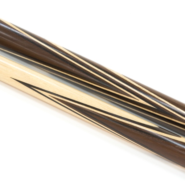 Кий для русского бильярда 2-pc "Классика" (термограб, коричневый, черный, белый) 13 запилов