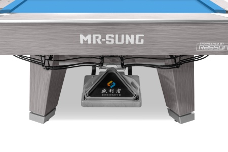 Стол / пул "Rasson Acurra" 9 ф (серый, сланец 25 мм) в комплекте с плитой, аксессуары + сукно