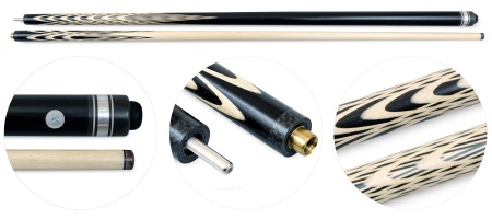 Кий для русского бильярда 2-pc "Тюльпан" (черный граб, граб)