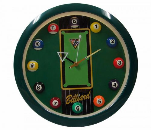 Часы настенные «11 шаров» D29 см (зеленые)