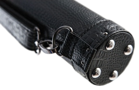 Тубус для кия "Action 1/1" (черный/кроко, 93 см, вн.разм 88 см, карман 13 см)