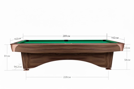 Стол / пул "Dynamic III" 9 ф Modern Brown с плитой