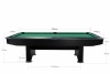Бильярдный стол для пула "Competition II" 9 ф (матово-чёрный) в комплекте, аксессуары + сукно