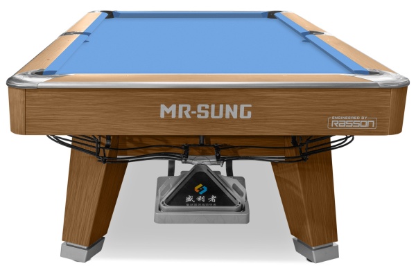 Стол / пул "Rasson Acurra" 9 ф (коричневый, сланец 25 мм) в комплекте с плитой, аксессуары + сукно