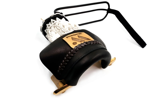 Комплект луз с выкатом RU-06-П, скоба - латунь (лен, черная кожа, комбинированная) плетенка с логотипом