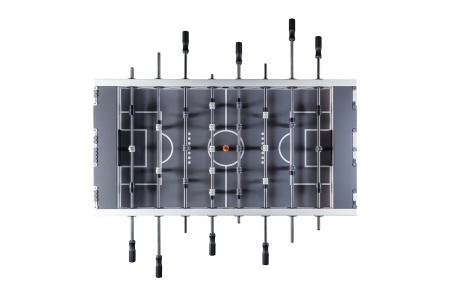 Игровой стол - футбол "NineStar Iron Pro ITSF Grey" (144х75,5х90)