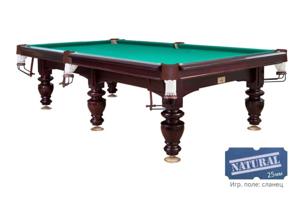 Бильярдный стол для русской пирамиды "Консул" (9 футов, сосна, борт ольха, сланец 25мм)