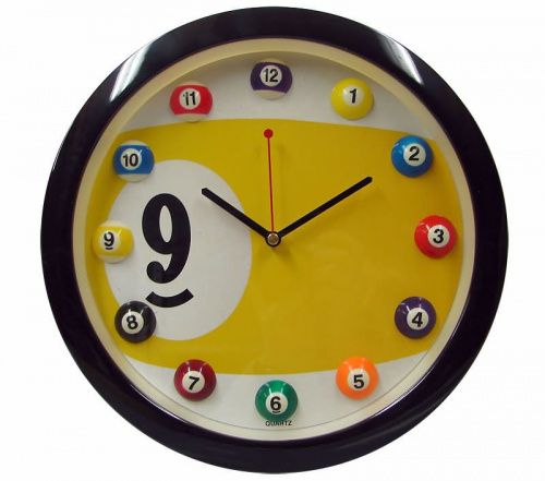 Часы настенные «Девятка» D29 см (черные)