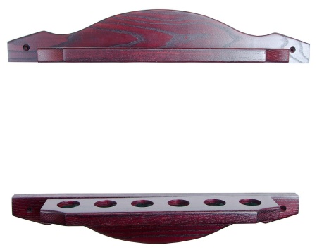 Киевница навесная из ясеня, двухсоставная (на 6 киев, цвет махагон)