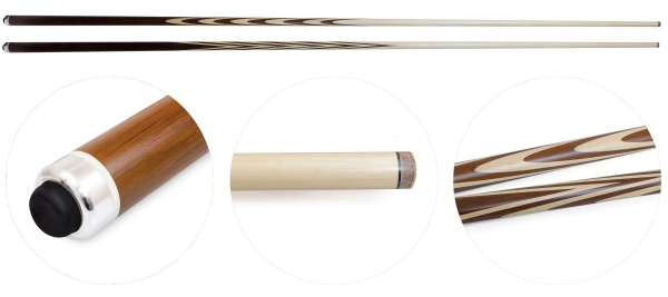 Кий для русского бильярда 1-pc "Классика" (термограб) 10 запилов