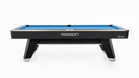 Стол / пул "Rasson Acurra" 9 ф (черный, сланец 25 мм) в комплекте с плитой, аксессуары + сукно