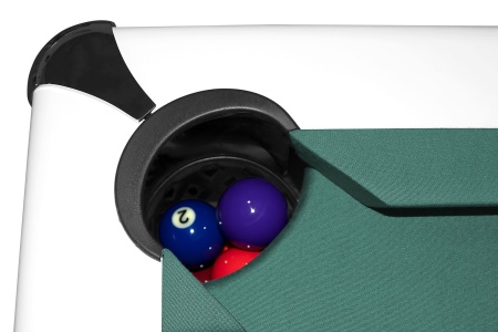 Бильярдный стол для пула "Dynamic Triumph" 8 ф (матово-белый) в комплекте, аксессуары + сукно