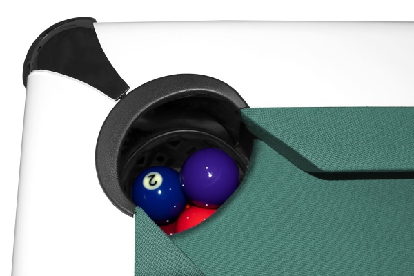 Бильярдный стол для пула "Dynamic Triumph" 8 ф (матово-белый) в комплекте, аксессуары + сукно