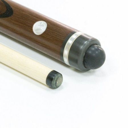 Кий для русского бильярда 2-pc "Классика" (термограб, светло-коричневый, белый) 13 запилов