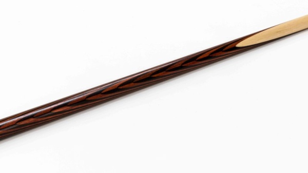 Кий для русского бильярда 1-pc "Шахматы" (падук, мореный граб, граб) 20 запилов